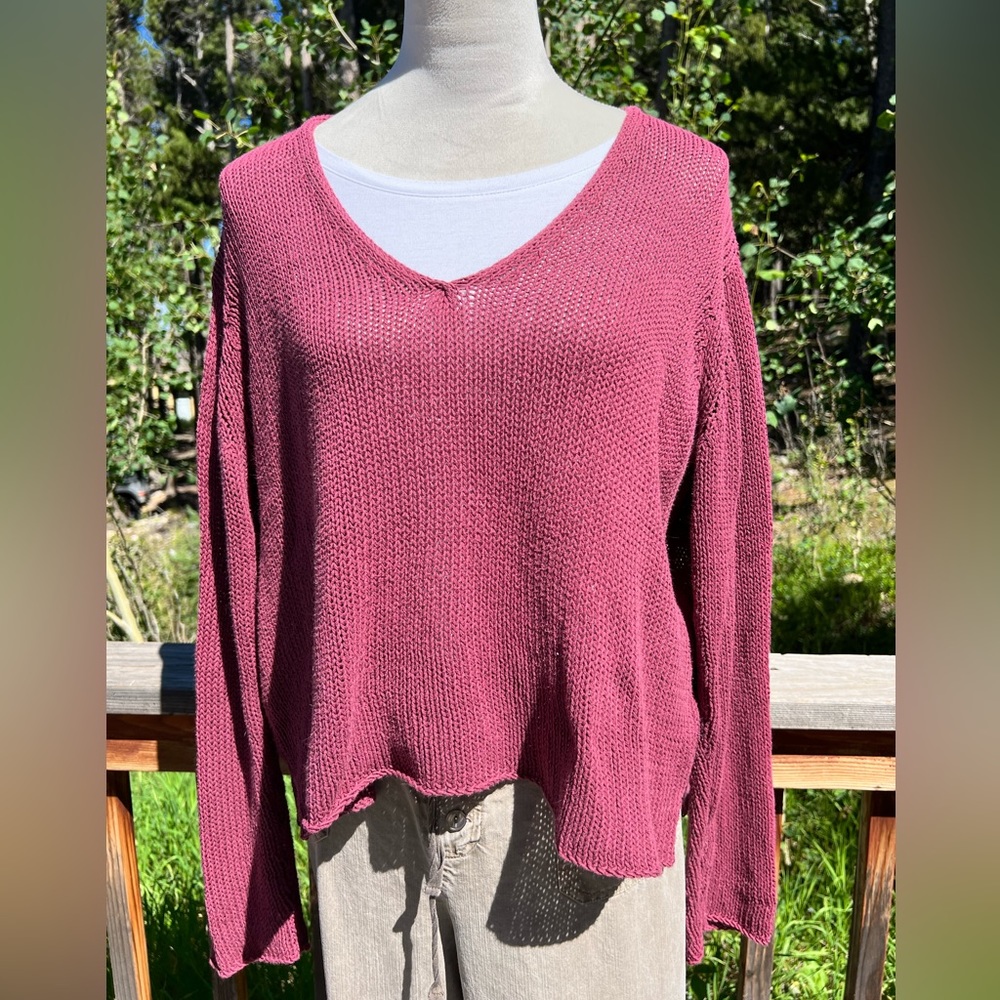Wooden ships cropped oversized knot sweater- XL